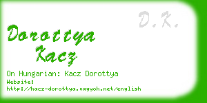 dorottya kacz business card